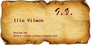 Ille Vilmos névjegykártya