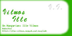 vilmos ille business card